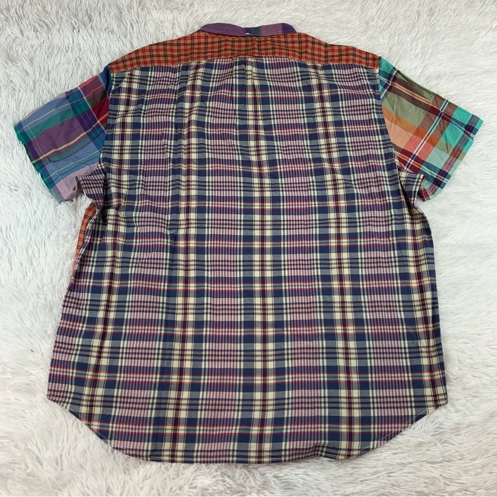 J‎ Crew Relaxed short-sleeve Indian madras button up shirt in mixed plaid